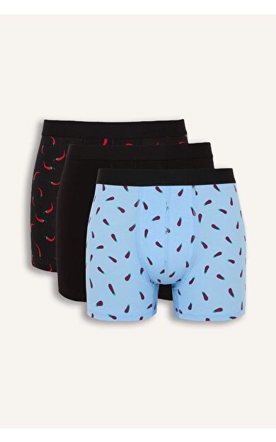 DeFacto Regular Fıt Desenli 3'lü Boxer