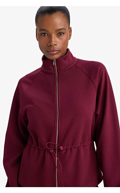 Standart Fit Dik Yaka İçi Yumuşak Tüylü Modal Hırka