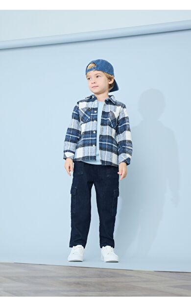 DeFacto Erkek Bebek Balloon Fit Beli Lastikli Düz Paça Jean Pantolon