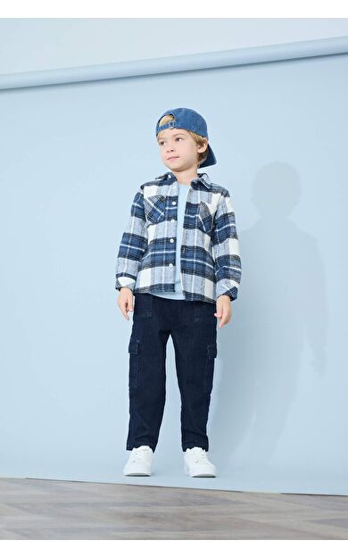 DeFacto Erkek Bebek Balloon Fit Beli Lastikli Düz Paça Jean Pantolon