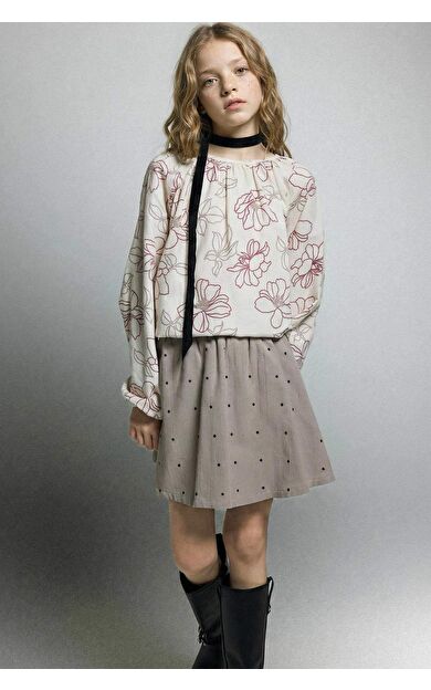 Kız Çocuk Regular Fit Oxford Uzun Kollu Gömlek