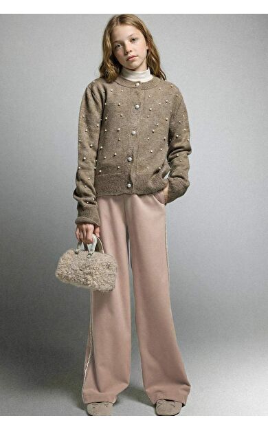 Kız Çocuk Baggy Fit Oxford Pantolon