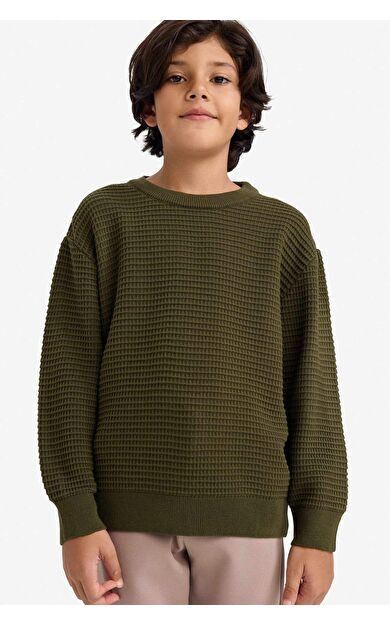 Erkek Çocuk Bisiklet Yaka Triko Kazak