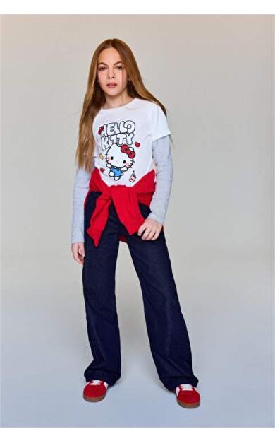 DeFacto Kız Çocuk 90's Wıde Leg Geniş Paça Jean Pantolon
