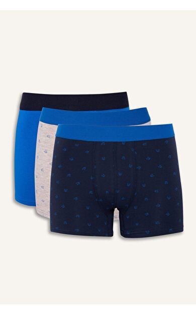 Regular Fit Baskılı 3'lü Boxer