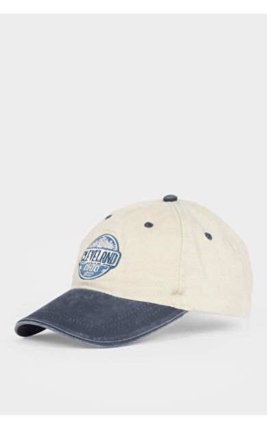 DeFacto Erkek Nakışlı Pamuklu Cap Şapka