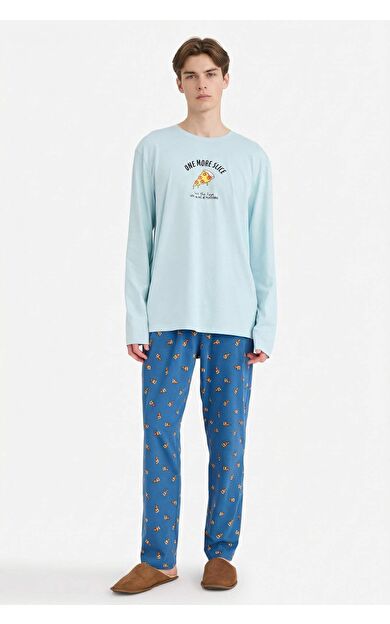 Regular Fit Desenli Uzun Kollu 2'li Takım