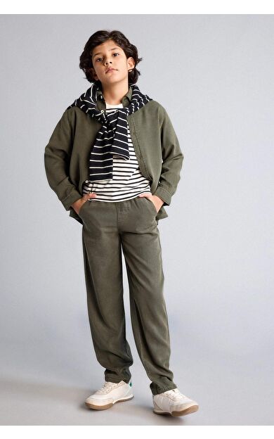 DeFacto Regular Fıt Düz Paça Tencel Pantolon Erkek Çocuk