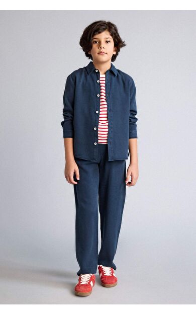 DeFacto Regular Fıt Düz Paça Tencel Pantolon Erkek Çocuk