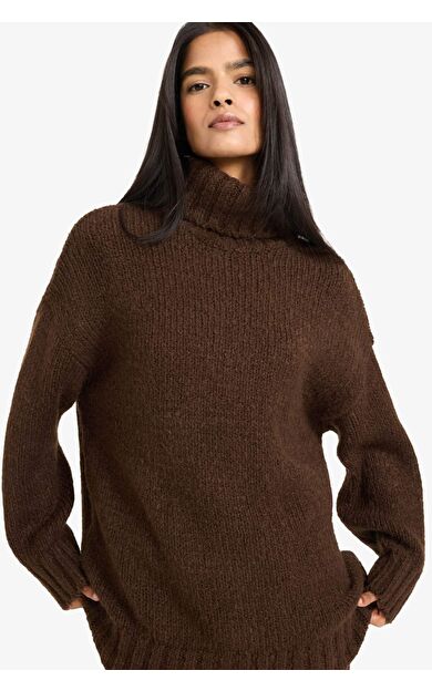 Oversize Geniş Kalıp Balıkçı Yaka Kazak