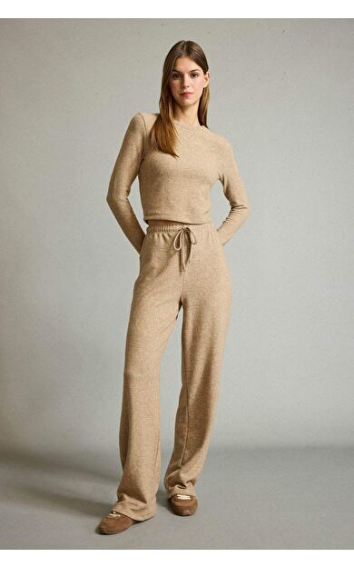 Regular Fit Normal Bel Beli Lastikli Pantolon