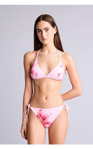 DeFacto Regular Fıt Çiçekli Pembe Bikini Alt