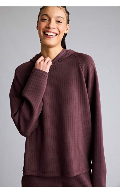 DeFacto Standart Fıt Kapüşonlu Modal Sporcu Sweatshirt