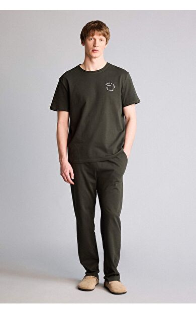 DeFacto Regular Fıt Slogan Baskılı Kısa Kollu 2'li Ribana Takım