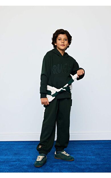 Erkek Çocuk Kalın Sweatshirt Kumaşı Pantolon