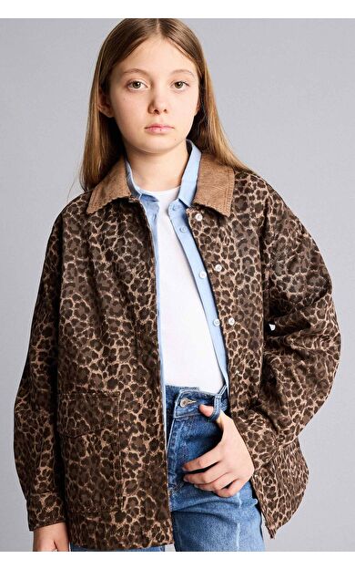DeFacto Kız Çocuk Flare Fit Gabardin Uzun Kollu Gömlek