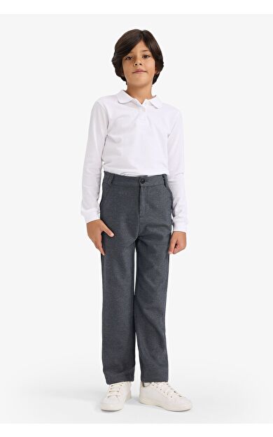 DeFacto Erkek Çocuk Regular Fit Düz Paça Twill Pantolon