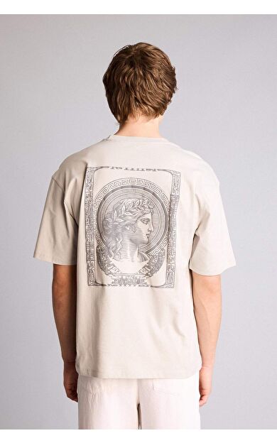 DeFacto %100 Pamuk Boxy Fit Baskılı Tişört