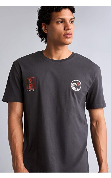 DeFacto Regular Fıt Baskılı Kısa Kollu Tişört