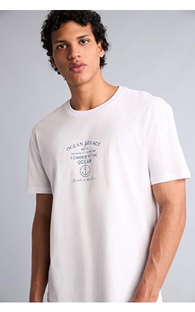 DeFacto Regular Fıt Baskılı Kısa Kollu Tişört