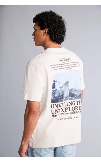 DeFacto Regular Fıt Baskılı Kısa Kollu Tişört