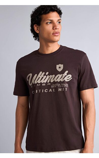 DeFacto Regular Fıt Baskılı Kısa Kollu Tişört