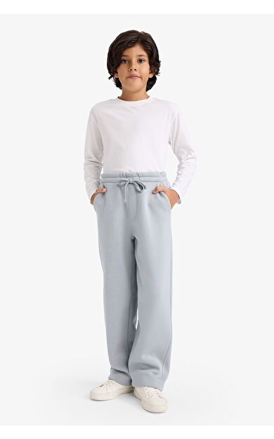 DeFacto Erkek Çocuk Oversize Geniş Kalıp Kalın Sweatshirt Kumaşı Pantolon