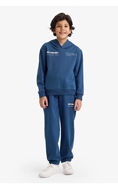 Erkek Çocuk Kalın Sweatshirt Kumaşı 2'li Takım