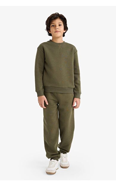 Erkek Çocuk Kalın Sweatshirt Kumaşı 2'li Takım