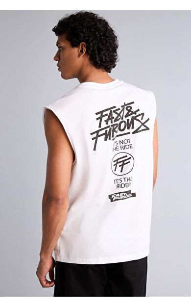DeFacto Fast & Furıous Boxy Fıt Baskılı Bisiklet Yaka Atlet