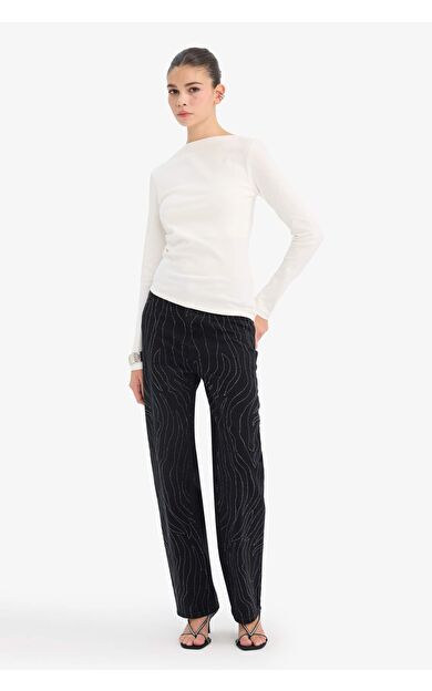 Straight Fit Yüksek Bel Bilek Boy Jean Pantolon