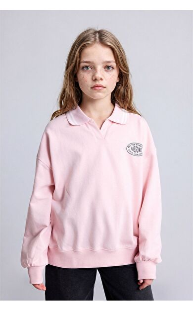 DeFacto Baskılı İçi Yumuşak Tüylü Sweatshirt Kız Çocuk