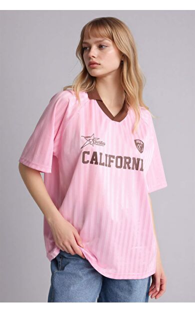 DeFacto Oversıze Baskılı Kısa Kollu Tişört