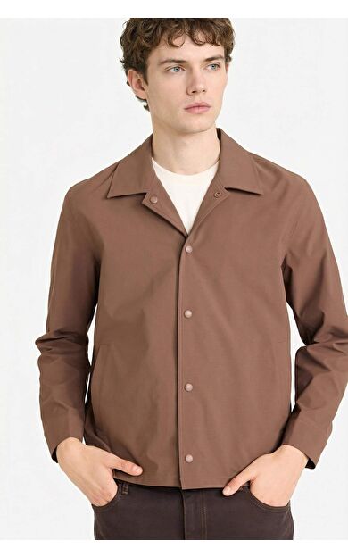 Regular Fıt Gömlek Yaka Çıtçıtlı Mont