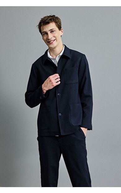 DeFacto Relax Fit Pamuk Astarlı Twill Blazer Ceket