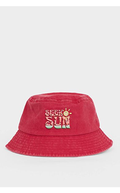DeFacto Baskılı Pamuklu Bucket Şapka Kız Çocuk