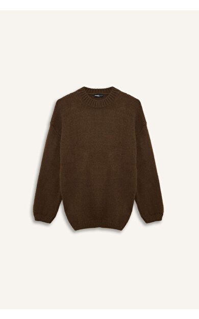 Oversıze Bisiklet Yaka Kazak