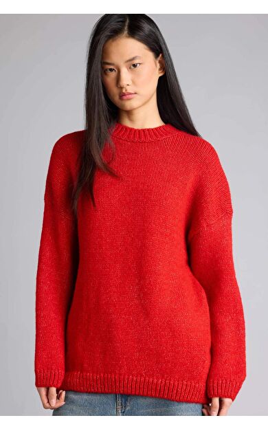 Oversıze Bisiklet Yaka Kazak