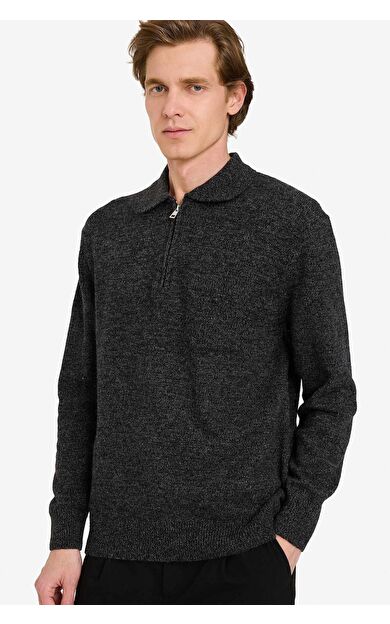 DeFacto Standart Fit Polo Yaka Triko Kazak