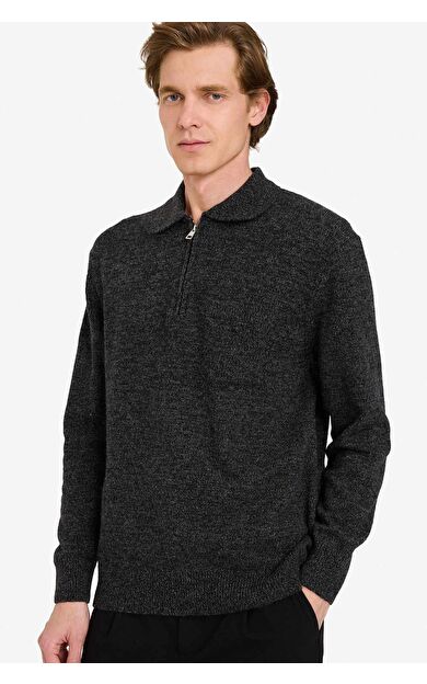 DeFacto Standart Fit Polo Yaka Triko Kazak