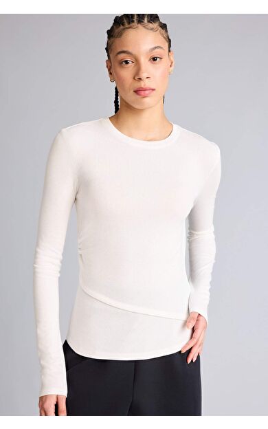 DeFacto Slım Fıt Bisiklet Yaka Sporcu Modal Uzun Kollu Tişört