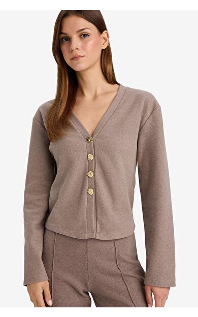 Relax Fit Hakim Yaka Hırka