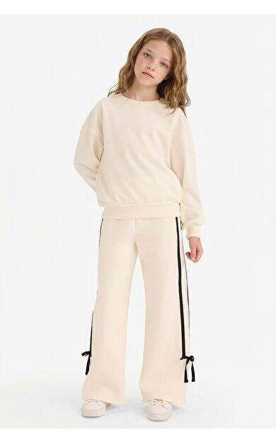 DeFacto Kız Çocuk Wide Leg Kalın Sweatshirt Kumaşı Pantolon