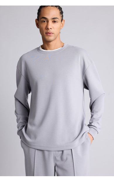 DeFacto Boxy Fıt Skuba Dalgıç Kumaş Sweatshirt
