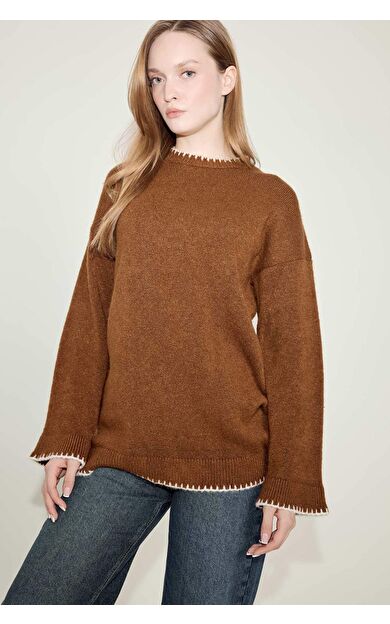 Regular Fit Bisiklet Yaka Triko Kazak Tunik