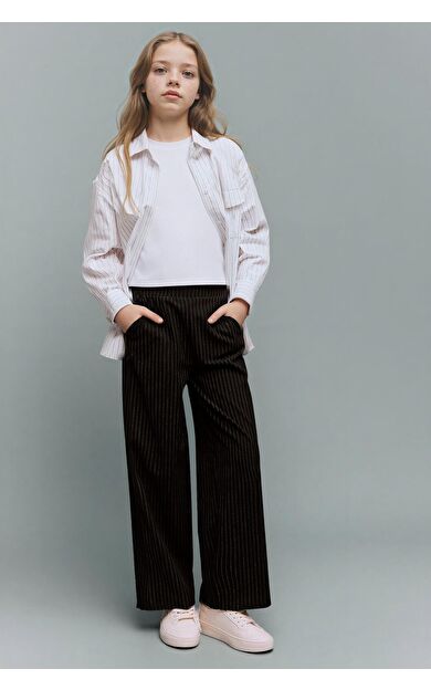 DeFacto Kız Çocuk Wide Leg Geniş Paça Pantolon