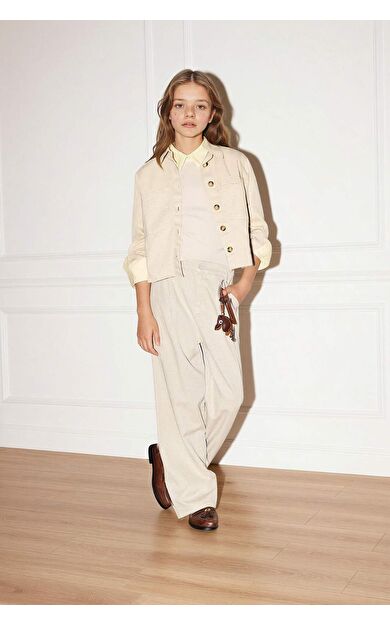 Wıde Leg Geniş Paça Tensel Pantolon Kız Çocuk