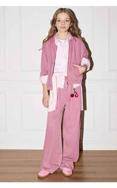 Wıde Leg Geniş Paça Tensel Pantolon Kız Çocuk