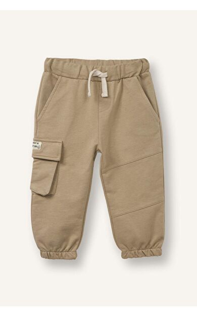 Regular Fıt Sweatshirt Kumaşı Pantolon Erkek Bebek