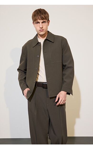 DeFacto Regular Fıt Polo Yaka Astarlı Blazer Ceket